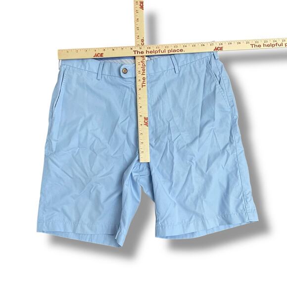 Peter Millar Men’s 36 Light Blue Pima Cotton Golf Shorts Flat Front - Picture 3 of 7
